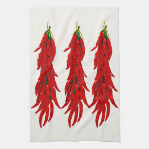 Torkad Hett Chili Paprika Kökshandduk