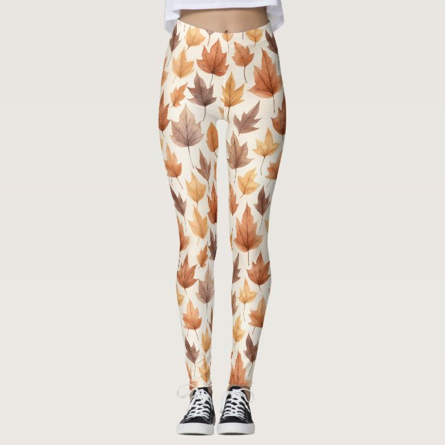Torkad mapelblomma leggings (Framsida)