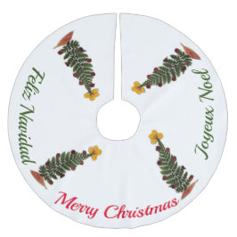 Torkad pressblomma Julgran Skirt Julgransmatta Borstad Polyester