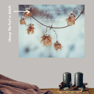 Torkad Skutt Garland i vinterbotten Poster