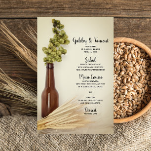 Torkad Skutt och vetebryggeriet Bröllop Menu