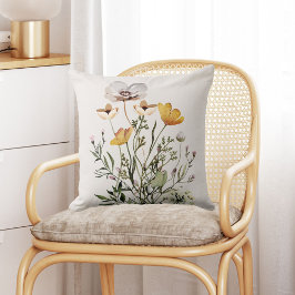 Torkad vildblomsbukett kudde