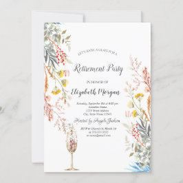 Torkad Wildblomma,Glas Pension Inbjudningar