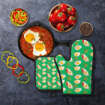 Torkade ägg med ringpaprika, grönt