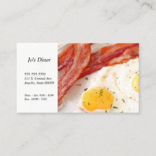 Torkade ägg och bacon visitkort