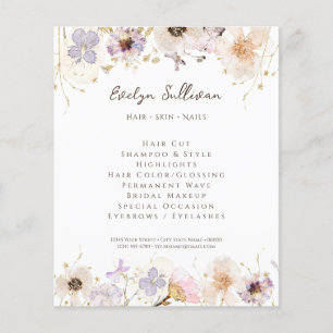 Torkade blommor flygblad