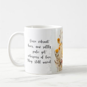 Torkade blommor + Kärlek Dikt design MUGG
