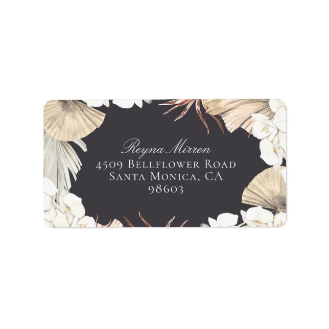 Torkade Botaniska Ram Adress Adressetikett (Framsidan)