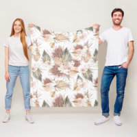 Torkade Handflatan-Löv-blommor och tropiska blommo