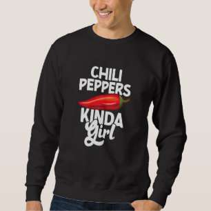 Torkade röda chilipeppar Carolina Reaper Kryddstar Lång Ärmad Tröja