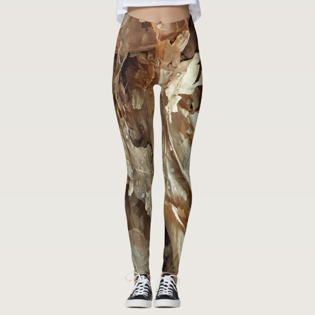 Torkade tobaklöv leggings (Framsida)