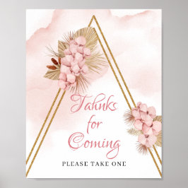 Torkade tropiska blommor Tack för att du kom. Poster