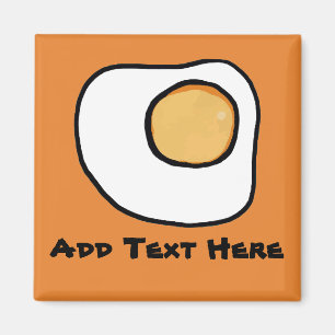 Torkat ägg, lägg till text magnet