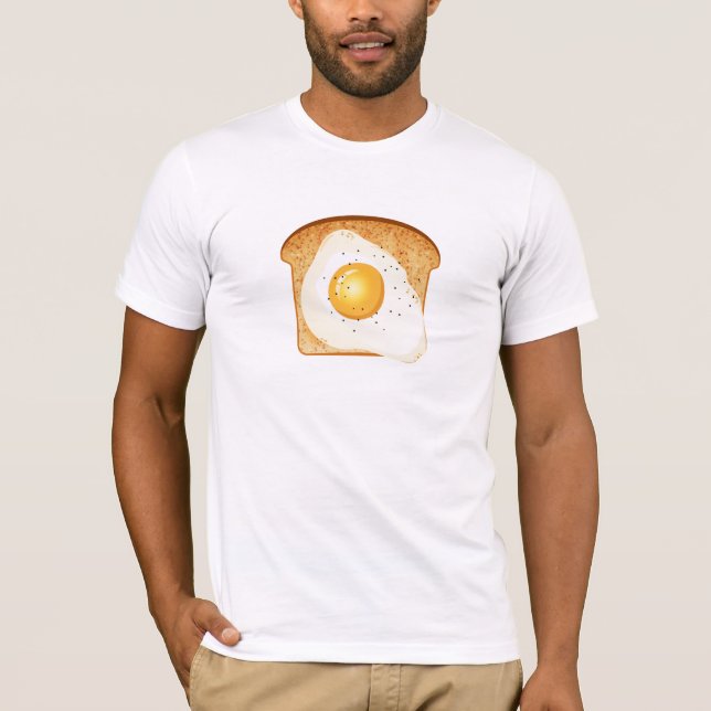 Torkat ägg på toast t-shirt (Framsida)