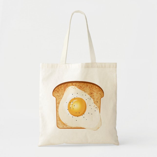 Torkat ägg på toast tygkasse (Framsidan)