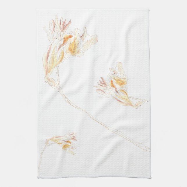 Torkat Freesia-nr 3 Kökshandduk (Vertikal)