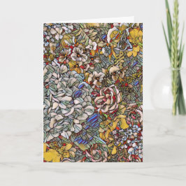 Torkat glas, botaniskt Blommigt Kort