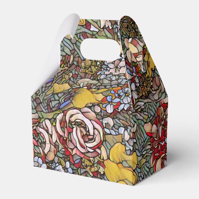 Torkat glas, botaniskt Blommigt Presentaskar (Framsidan Sidan)