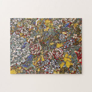 Torkat glas, botaniskt Blommigt Pussel