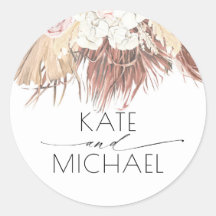 Torkat Handflatan Löv och vitt orkindiskt Bröllop