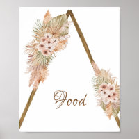 Torkat Handflatan Löv Pampas Grass Food Sign