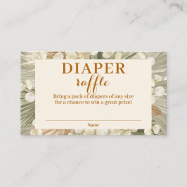 Torkat handflatan Lunaria Diaper Raffle-kuvert Tilläggskort