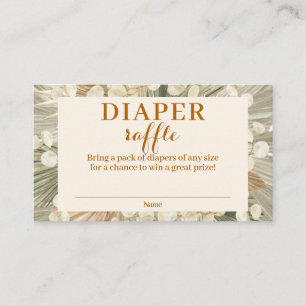 Torkat handflatan Lunaria Diaper Raffle-kuvert Tilläggskort