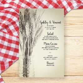 Torkat korn i Flaska Land Farm Bröllop Menu