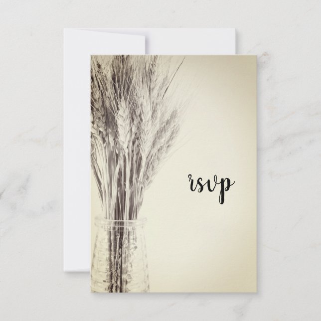 Torkat korn Mjölk Flaska Land Farm Bröllop OSA (Framsida)