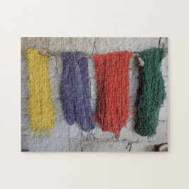 Torkgarn, vattenfärg pussel