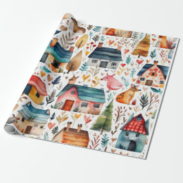 Torkhus blommor Djur Papper inslagning Presentpapper