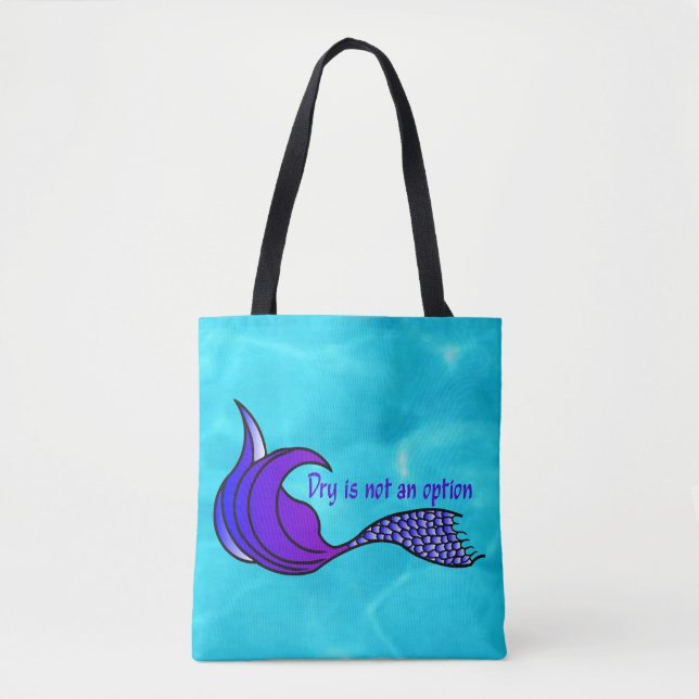 Torkning är inte en alternativ lila sjöjungfru sva tygkasse (Framsida)