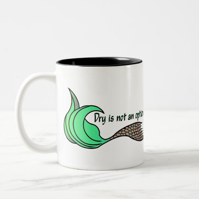 Torkning är inte en alternativ Orange och Grönt Två-Tonad Mugg (Vänster)