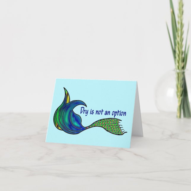 Torkning är inte en alternativlevande grönt på ett tack kort (Framsida)