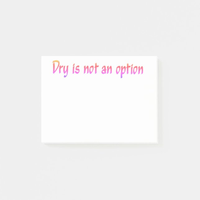 Torkning är inte en alternativtext post-it block (Framsida)