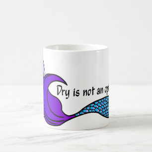 Torkning är inte ett alternativ blått/lila sjöj kaffemugg
