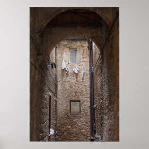 Torkning av tvätt i Toskana poster