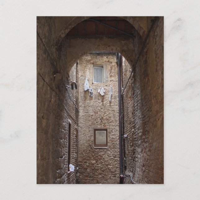 Torkning av tvätt i Toskana-vykort Vykort (Framsida)