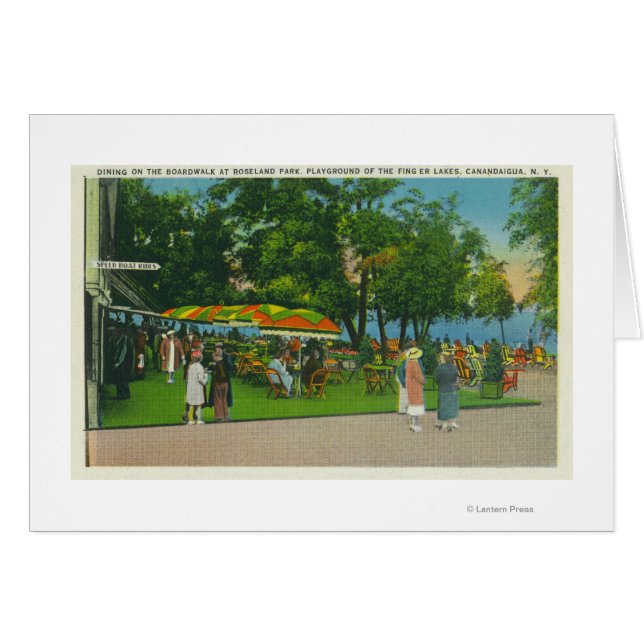 Torkning på Boardpromenaden vid Roseland Park Scen Hälsningskort (Framsidan Horizontal)