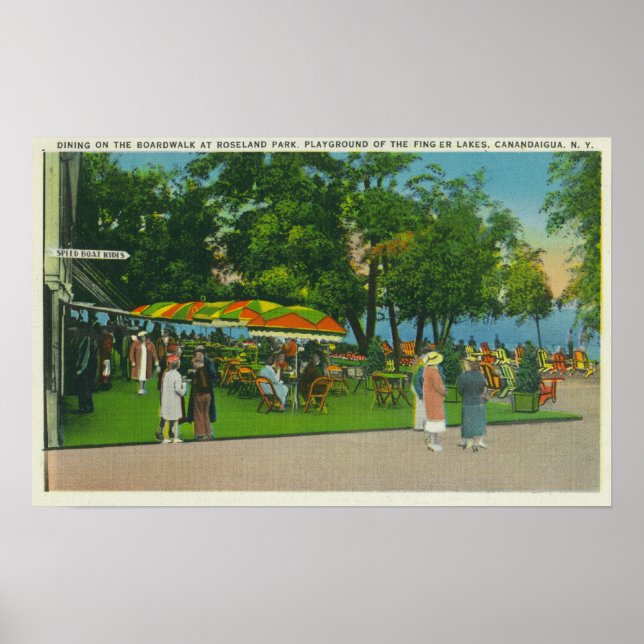 Torkning på Boardpromenaden vid Roseland Park Scen Poster (Framsidan)