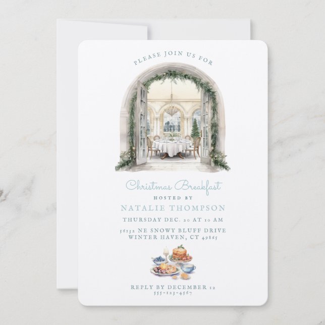 Torkrum Bord | Julfrukost Inbjudningar (Framsida)