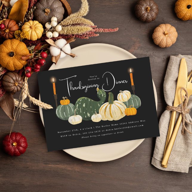 Torkserverns Thanksgiving Inbjudningar (Skapare uppladdad)