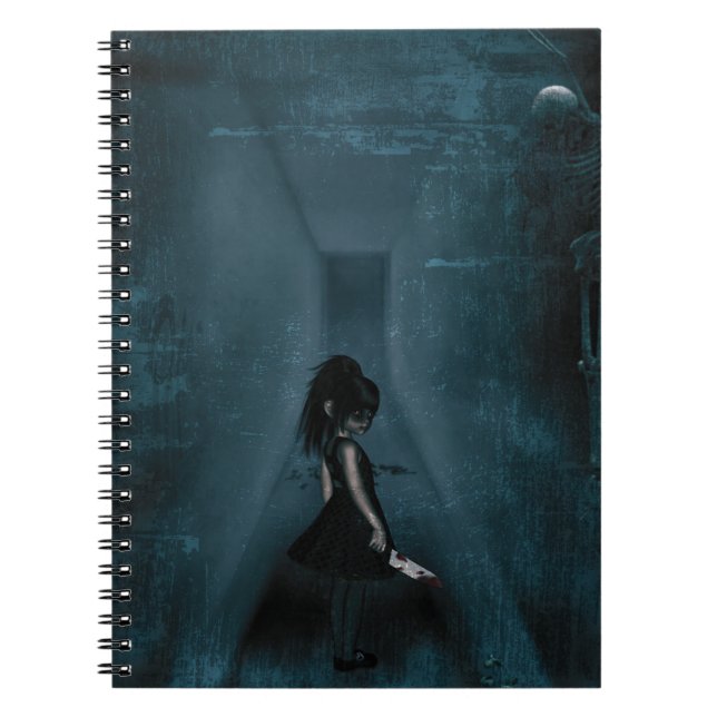Tormented Gothic Girl Anteckningsbok (Framsidan)