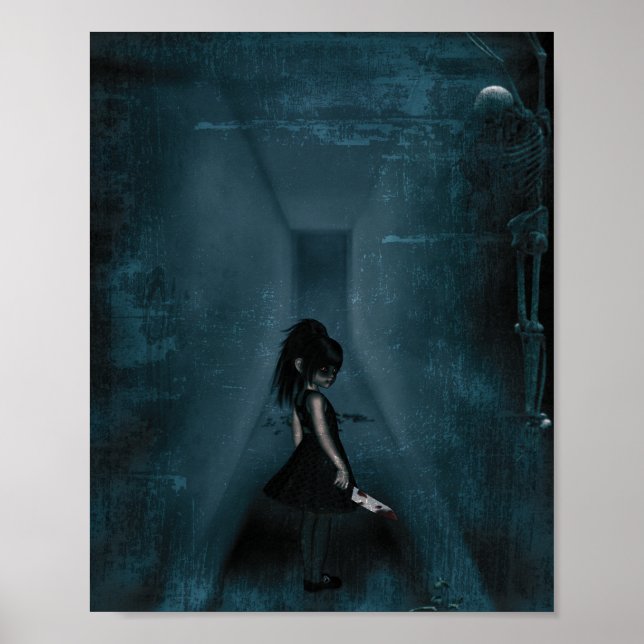 Tormented Gothic Girl Poster (Framsidan)