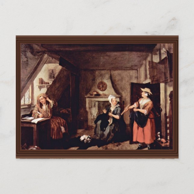 Tormented Poet by Hogarth, William Vykort (Framsida)