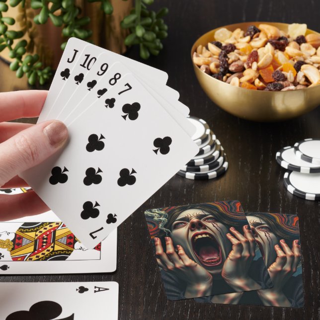 Tormented Woman Haunting Skräm Casinokort (På plats)