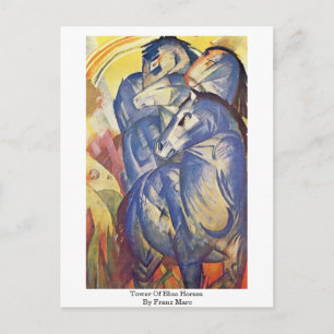 Torn av blå hästar från Franz Marc Vykort