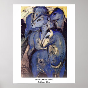 Torn av blåtthästar av Franz Marc Poster