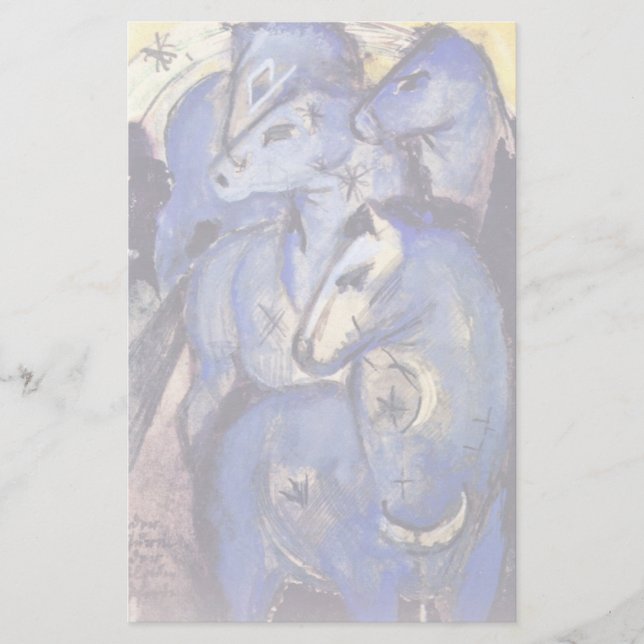 Torn av blåtthästar av Marc Franz Brevpapper (Framsida)