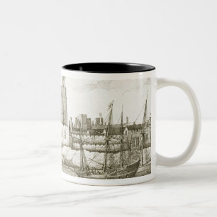 Torn av London, 1647 (gravyr) Två-Tonad Mugg